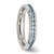 Chisel Stainless Steel Polished 4 mm December Teal Cubic Zirconia Ring - View 4
