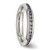 Chisel Stainless Steel Polished 4 mm February Purple Cubic Zirconia Ring - View 4