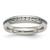 Chisel Stainless Steel Polished 4 mm March Light Blue Cubic Zirconia Ring