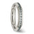 Chisel Stainless Steel Polished 4 mm March Light Blue Cubic Zirconia Ring - View 4