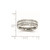 Chisel Stainless Steel Brushed with Double Row Cubic Zirconia 7 mm Band Ring - View 6
