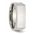Chisel Stainless Steel Brushed and Polished Signet Ring, 9 mm - View 5