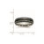 Chisel Stainless Steel Polished Black Ion-Plated 6 mm Grooved Wedding Band, Half Round - View 6