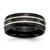 Stainless Steel 8 mm Black Ion-Plated Brushed & Polished Wedding Band
