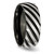 Stainless Steel 8 mm Black Ion-Plated Swirl Brushed & Polished Wedding Band - View 4