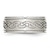 Chisel Stainless Steel Brushed and Polished Scroll Design 9 mm Ridged Edge Wedding Band, Flat - View 3