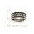 Chisel Stainless Steel Brushed and Polished Black Ion-Plated Chain Inlay 10 mm Wedding Band, Flat - View 6