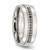 Chisel Stainless Steel Polished Black 0.15ct Diamond 8 mm Flat Wedding Band - View 5