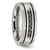 Chisel Stainless Steel Brushed and Polished Black Ion-Plated Black 0.5ct Diamond 9 mm Wedding Band - View 5