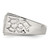Chisel Stainless Steel Polished and Textured 0.05ct Diamond Cross 13.25 mm Band Ring - View 3