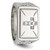 Chisel Stainless Steel Polished and Textured 0.05ct Diamond Cross 13.25 mm Band Ring - View 5
