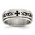 Chisel Stainless Steel Brushed and Polished Enamel Rotating Swirl Design 8 mm Wedding Band