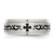 Chisel Stainless Steel Brushed and Polished Enamel Rotating Swirl Design 8 mm Wedding Band - View 4