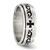 Chisel Stainless Steel Brushed and Polished Enamel Rotating Swirl Design 8 mm Wedding Band - View 5
