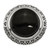 Stainless Steel Black Glass with Textured Edge Ring