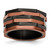 Stainless Steel Polished Black & Brown Ion-Plated Moveable 12 mm Band Ring