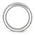 Chisel Stainless Steel Polished with Crystal 9 mm Band Ring - View 2