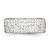 Chisel Stainless Steel Polished with Crystal 9 mm Band Ring - View 3