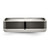 Chisel Stainless Steel Base with Polished Black Ceramic Center Beveled Wedding Band, 7.5 mm, Half Round - View 3