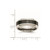 Chisel Stainless Steel Base with Polished Black Ceramic Center Beveled Wedding Band, 7.5 mm, Half Round - View 6