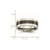 Stainless Steel Base with Polished Black Ceramic Center Wedding Band, 8 mm - View 6