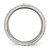 Stainless Steel 4 mm Polished Crystal Wavy Ring - View 2