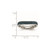 Stainless Steel 4 mm Polished Blue Crystal Wavy Ring - View 5