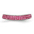 Stainless Steel 4 mm Polished Pink Crystal Ring - SR267 - View 3