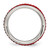Stainless Steel 4 mm Polished Red Crystal Ring - View 2