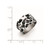 Stainless Steel Polished Black and White Textured Ring, 12 mm - View 2