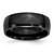 Chisel Stainless Steel Polished Black Ion-Plated 7 mm Wedding Band, Domed