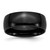 Chisel Stainless Steel Polished Black Ion-Plated 8 mm Wedding Band, Domed