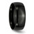 Chisel Stainless Steel Polished Black Ion-Plated 8 mm Wedding Band, Domed - View 4