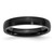 Chisel Stainless Steel Brushed Black Ion-Plated 4 mm Wedding Band, Domed
