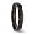Chisel Stainless Steel Brushed Black Ion-Plated 4 mm Wedding Band, Domed - View 4
