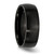 Chisel Stainless Steel Brushed Black Ion-Plated 7 mm Wedding Band, Domed - View 4