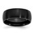 Chisel Stainless Steel Brushed Black Ion-Plated 8 mm Wedding Band, Domed