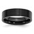 Chisel Stainless Steel Brushed Black Ion-Plated 6 mm Flat Wedding Band