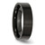 Chisel Stainless Steel Brushed Black Ion-Plated 6 mm Flat Wedding Band - View 4