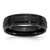 Chisel Stainless Steel 6 mm Black Ion-Plated Brushed Center with Polished Edges Wedding Band, Flat