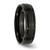 Chisel Stainless Steel 6 mm Black Ion-Plated Brushed Center with Polished Edges Wedding Band, Flat - View 4