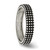 Stainless Steel Polished and Antiqued 5 mm Wedding Band - View 5