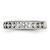 Stainless Steel Polished with Crystal 4.5 mm Wedding Band - View 3
