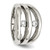 Chisel Stainless Steel Polished Cubic Zirconia Ring - SR368 - View 5