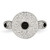 Stainless Steel Polished and Textured Black Onyx Ring - View 4