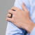 Chisel Stainless Steel Brushed and Polished Black Ion-Plated with Cubic Zirconia 9 mm Flat Wedding Band - View 8