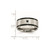 Chisel Stainless Steel Brushed and Polished Black Ion-Plated with Black Cubic Zirconia 9 mm Wedding Band - View 7