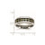 Stainless Steel Polished Yellow Ion-Plated with Carbon Fiber Inlay Cross 8 mm Wedding Band - View 6