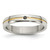 Stainless Steel Polished Yellow Ion-Plated.025pt. 0.025ct Diamond 4 mm Wedding Band