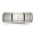 Chisel Stainless Steel Polished Brushed Center Black 0.05ct Diamond 8 mm Wedding Band - View 3
